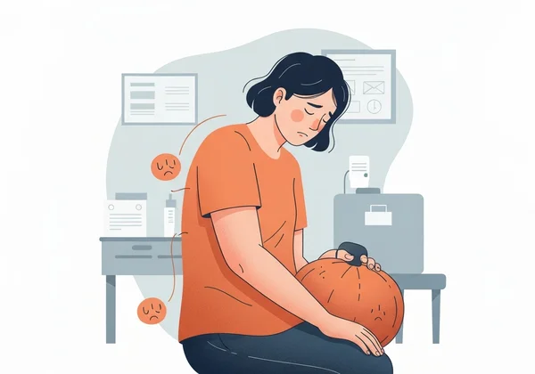 Person with chronic illness feeling emotional toll.