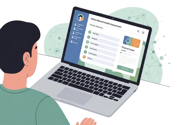 User taking an AI mental health assessment