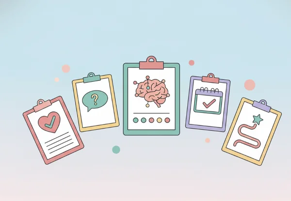 Various types of mental health questionnaires