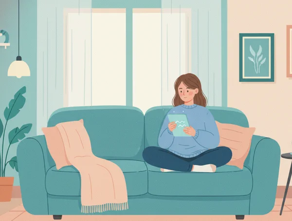 A person reflecting on their emotional health