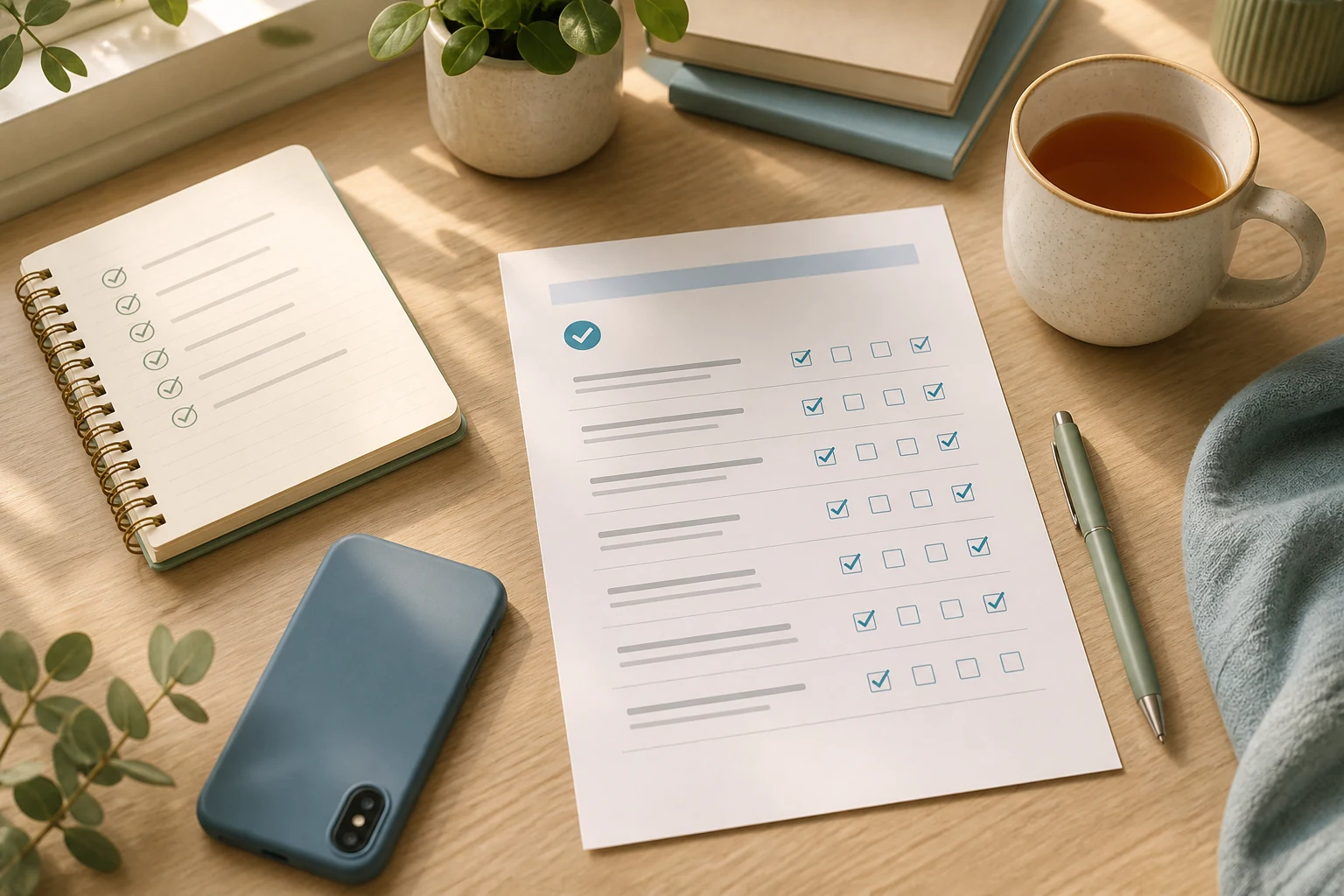 Calm next steps after a questionnaire